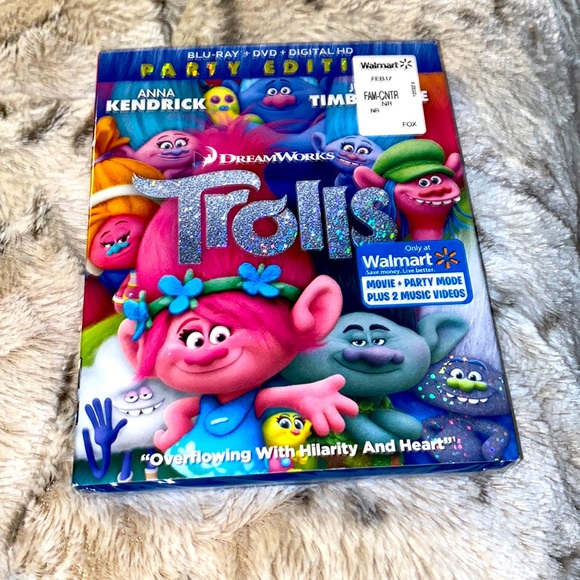 Brand New Sealed Trolls Movie - BLU-RAY + DVD + DIGITAL HD Party Edition - Picture 1 of 7